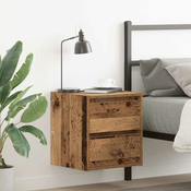 Zidni nocni ormaric boja staro drvo 38x34x40 cm