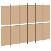 Vidaxl 6-Panelski Pregradni Stojalo Bež 300 x 220 cm Blago