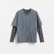 Reserved - Oversize majica dugih rukava sa cipkom