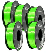 Smart Print 5x Silk PLA zelena Filament 1.75mm - Smart Print Sijajni Filament za 3D Tisk (1kg Kolut)