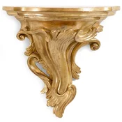 Casa Padrino luxury baroque solid wood wall console antique gold - Handmade wall decoration console in baroque style - Baroque wall decoration - Baroque furniture - Made in Italy