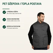 Tekton Pro Radni prsluk Craft Vest II, Tamnosivi