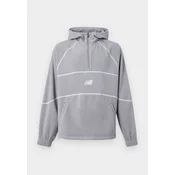 Mikina New Balance Trackside Polar Fleece Hoodie Off-Line Grey L
