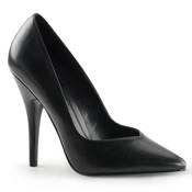 Pleaser Seduce-420V Blk Faux Leather 37