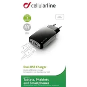 Kucni punjac Cellularline Dual 15W, 2x USB-A, crni
