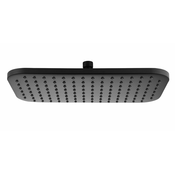 Glava za prho 200 x 350 mm, ABS/krom - Mat črna - Plastika - 1 funkcija - Kvadratna