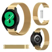 Pašček za Samsung Galaxy Watch 4 5 6 7 40/44/45/46/47 mm kovinski zlati 20 mm