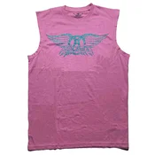 Aerosmith Glitter Print Logo Embellished Pink M Majica