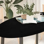 Vidaxl vidaXL Mizna plošča rjava 120x60x4 cm masiven hrastov les ovalna