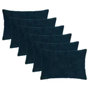 Vidaxl Prevleka za blazino 6 kos HEERLEN Temno modra 50 x 70 cm