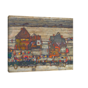 Canvas Slika na platnu Houses With Laundry, Egon Schiele, Bez rama, 50 x 40 cm
