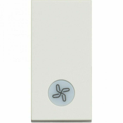 STIKALO CLASSIA 1P/10A/250V 1M BELO S SIMBOLOM INDIVIDUALNEGA VENTILATORJA RW4001LR