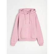 Sinsay - Hoodie duks sa džepom i vezenim natpisom - ruža