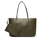 Ročna torba Calvin Klein Foil Logo Tote W/Pouch LV04F3274G Temno zelena