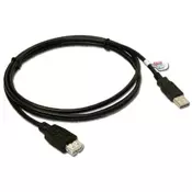 Kabl USB A - USB A M/F (produžni) 3m crni