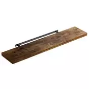 Stenska polica FIGO + konzola, 110cm, temni hrast Casaria