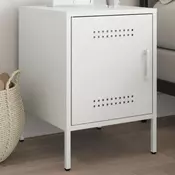 Vidaxl vidaXL Nočna omarica bela 36x39x50,5 cm jeklo