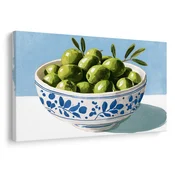 Slika zelene olive v skledi - 120x80