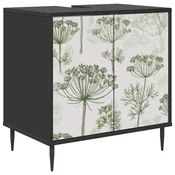 vidaXL Kopalniška omarica GOTHA Črni hrast 60 x 40 x 61 cm