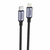 Foneng Kabel USB-C na Lightning Foneng X95 Metal Head Braided PD 20W 1,2 m (siv)