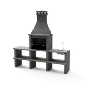 Movelar Khiva Plus + Modul - delovni pult + Modul - umivalnik s pipo - antracit