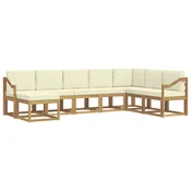 Set vanjskih sofa s jastukom 8 pcs Bijela i krem