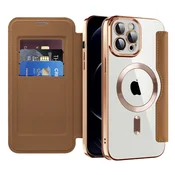Etui SmartMag Book z Magsafe tehnologijo in RFID denarnico za iPhone 12 Pro Max - brown