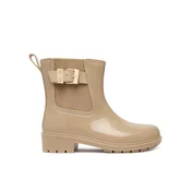 Tommy Hilfiger Gumijasti škornji Th Buckle Glossy Ankle Rain Boot FW0FW09543 Bež