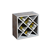 Kesper ksp69245 polica za vino sivo drvo 20 boca 50x50x25cm