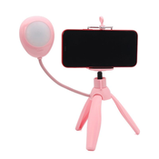 Selfie komplet A22 mini stojalo LED light, USB, Teracell, pink