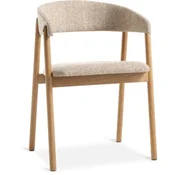 Dining chair VOSTRUP beige/n.oak