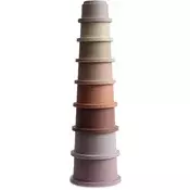 Mushie Stacking Cups Toy igrača 3v1 Petal 8 kos