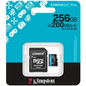 Kingston microSD, Canvas Go! Plus,R200/W160, 256GB, SDCG4/256GB