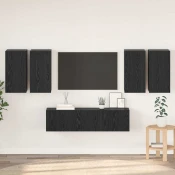 vidaXL Komplet TV omaric 6 pcs Črni hrast 60 x 30 x 30 cm