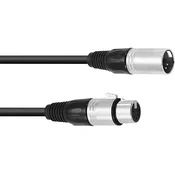 Omnitronic Omnitronic 30220768 XLR priklučni konektor [1x moški konektor XLR 5-polni - 1x ženski konektor XLR 5-polni] 3.00 m črna, (20428048)