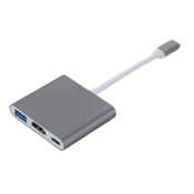 INF USB-C adapter z več vrati na USB (PD), USB-C, združljiv s 4K HDMI, (21248039)
