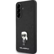 Originalen KARL LAGERFELD ovitek Samsung Galaxy A56 - Glitter IML NFT Iconic - črn ovitek z bleščicami- KLHCSA56GKNPSK
