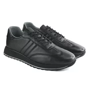 Mona Footwear Muške kožne patike, Crne
