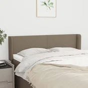 Vidaxl Vzglavje z ušesi taupe 147x16x78/88 cm blago