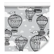Fototapeta z baloni in zvezdicami za dnevno sobo in spalnico 50x1000 cm