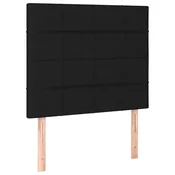 Vidaxl Vzglavje postelje črno 100x5x118/128 cm blago