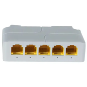 Gembird POE-EXT-14G Mrežni ruter, 5 port, 1000mbps,POE extender, 44-57Vdc, 100m, 802.3af/at, Beli