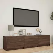 TV ormaric s LED rasvjetom Smedi hrast 165 x 34 x 40 cm