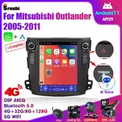 Android 11 Car Radio for Mitsubishi Outlander Xl 2 2005-2011 for Citroen C-Crosser Multimedia 2Din 4G Carplay Head Unit Stereo