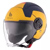 Jet kaciga MT Helmets Viale SV S Beta, žuta/tamno plava