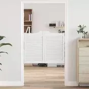 vidaXL Vrata na hod Bela 80 x 50 cm Trdna borovina