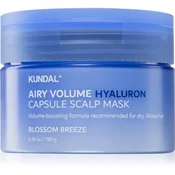 KUNDAL Kapsulna maska za lasišče s hialuronsko kislino Airy Volume Hyaluron Capsule Scalp Mask Blossom Breeze - 180 g