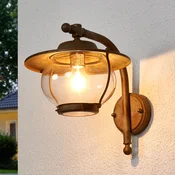 Moretti Luce Zunanja stenska svetilka Adessora, starinska medenina - Antični - starinska medenina, baker, prozorno - Kovina