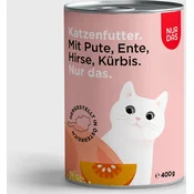 NUR DAS Mačja hrana - puran in raca - 400 g
