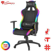 GENESIS gaming stol TRIT 500 RGB, ergonomski, RGB LED osvetlitev, popolnoma nastavljiv